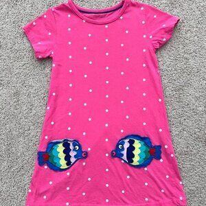 Mini Boden Inspired appliqué jersey dress- 5-6Y